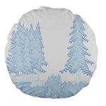 Winter Snow Trees Forest Large 18  Premium Flano Round Cushions Front