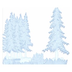 Winter Snow Trees Forest Double Sided Flano Blanket (small)  by Nexatart