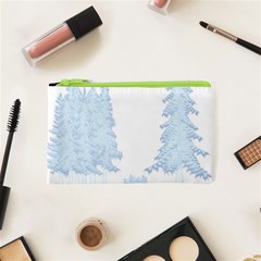 Winter Snow Trees Forest Cosmetic Bag (xs) by Nexatart