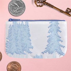 Winter Snow Trees Forest Large Coin Purse by Nexatart