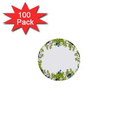 Birthday Card Flowers Daisies Ivy 1  Mini Buttons (100 Pack)  by Nexatart