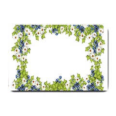 Birthday Card Flowers Daisies Ivy Small Doormat  by Nexatart