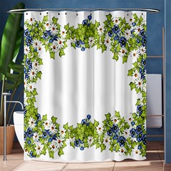 Birthday Card Flowers Daisies Ivy Shower Curtain 60  X 72  (medium)  by Nexatart