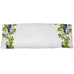 Birthday Card Flowers Daisies Ivy Body Pillow Case (dakimakura) by Nexatart