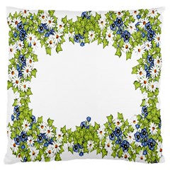 Birthday Card Flowers Daisies Ivy Large Cushion Case (two Sides) by Nexatart