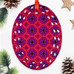 Retro Abstract Boho Unique Oval Filigree Ornament (Two Sides) Front