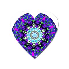 Graphic Isolated Mandela Colorful Heart Magnet by Nexatart