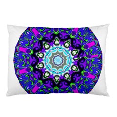 Graphic Isolated Mandela Colorful Pillow Case by Nexatart