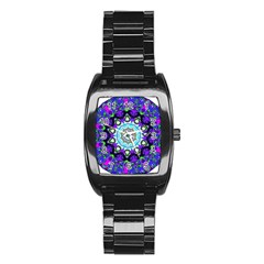 Graphic Isolated Mandela Colorful Stainless Steel Barrel Watch by Nexatart