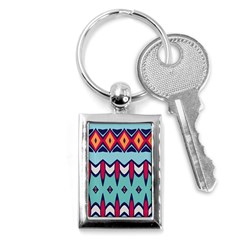 Rhombus Hearts And Other Shapes             Key Chain (rectangle) by LalyLauraFLM