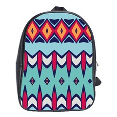 Rhombus Hearts And Other Shapes             School Bag (large) by LalyLauraFLM