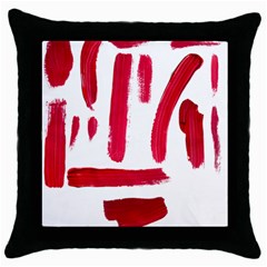 Paint Paint Smear Splotch Texture Throw Pillow Case (black) by Nexatart