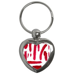 Paint Paint Smear Splotch Texture Key Chains (heart)  by Nexatart