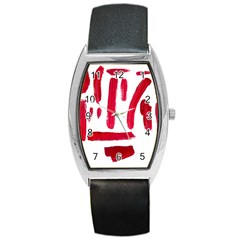 Paint Paint Smear Splotch Texture Barrel Style Metal Watch by Nexatart