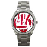 Paint Paint Smear Splotch Texture Sport Metal Watch Front