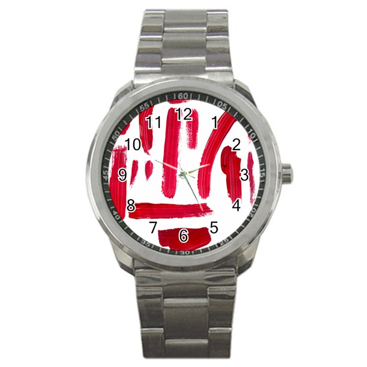 Paint Paint Smear Splotch Texture Sport Metal Watch