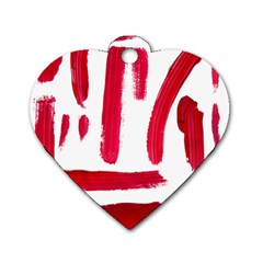 Paint Paint Smear Splotch Texture Dog Tag Heart (one Side)