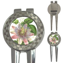 Passion Flower Flower Plant Blossom 3-in-1 Golf Divots by Nexatart