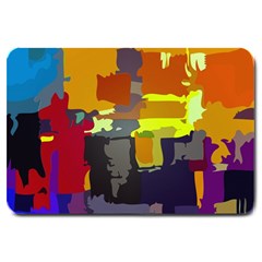 Abstract Vibrant Colour Large Doormat  by Nexatart