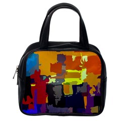 Abstract Vibrant Colour Classic Handbags (one Side) by Nexatart