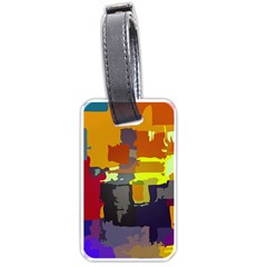 Abstract Vibrant Colour Luggage Tags (one Side)  by Nexatart