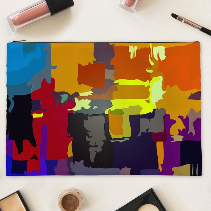 Abstract Vibrant Colour Cosmetic Bag (XXL) 