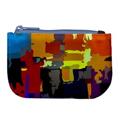 Abstract Vibrant Colour Large Coin Purse