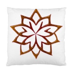 Abstract Shape Outline Floral Gold Standard Cushion Case (two Sides) by Nexatart