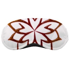 Abstract Shape Outline Floral Gold Sleeping Masks by Nexatart