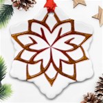 Abstract Shape Outline Floral Gold Ornament (Snowflake) Front