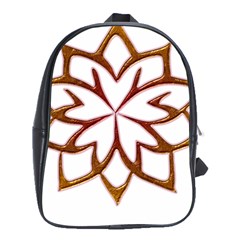 Abstract Shape Outline Floral Gold School Bags (xl)  by Nexatart