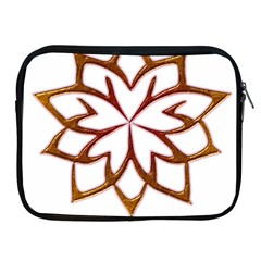 Abstract Shape Outline Floral Gold Apple Ipad 2/3/4 Zipper Cases by Nexatart