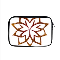 Abstract Shape Outline Floral Gold Apple Macbook Pro 15  Zipper Case