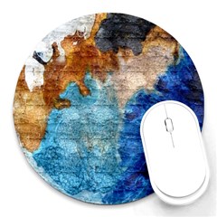 Painted Texture              Round Mousepad by LalyLauraFLM