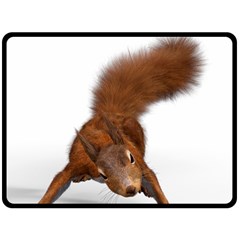 Squirrel Wild Animal Animal World Double Sided Fleece Blanket (Large) 