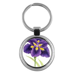 Lily Flower Plant Blossom Bloom Key Chains (round)  by Nexatart