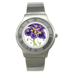 Lily Flower Plant Blossom Bloom Stainless Steel Watch by Nexatart