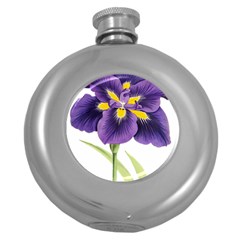 Lily Flower Plant Blossom Bloom Round Hip Flask (5 Oz) by Nexatart