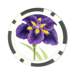 Lily Flower Plant Blossom Bloom Poker Chip Card Guard by Nexatart