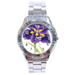 Lily Flower Plant Blossom Bloom Stainless Steel Analogue Watch by Nexatart