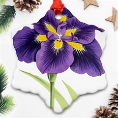 Lily Flower Plant Blossom Bloom Ornament (snowflake) by Nexatart