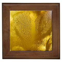 Beer Beverage Glass Yellow Cup Framed Tiles by Nexatart