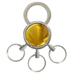 Beer Beverage Glass Yellow Cup 3-ring Key Chains by Nexatart