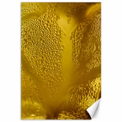 Beer Beverage Glass Yellow Cup Canvas 12  X 18   by Nexatart