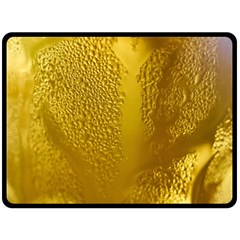 Beer Beverage Glass Yellow Cup Fleece Blanket (large)  by Nexatart