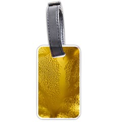 Beer Beverage Glass Yellow Cup Luggage Tags (one Side)  by Nexatart