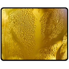 Beer Beverage Glass Yellow Cup Double Sided Fleece Blanket (medium)  by Nexatart