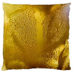 Beer Beverage Glass Yellow Cup Large Flano Cushion Case (two Sides) by Nexatart