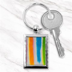 Watercolors Stripes             Key Chain (rectangle) by LalyLauraFLM