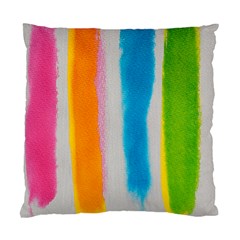 Watercolors Stripes       Standard Cushion Case (two Sides) by LalyLauraFLM